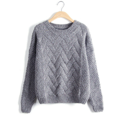 Scoop Pull Over Knitting Sweater