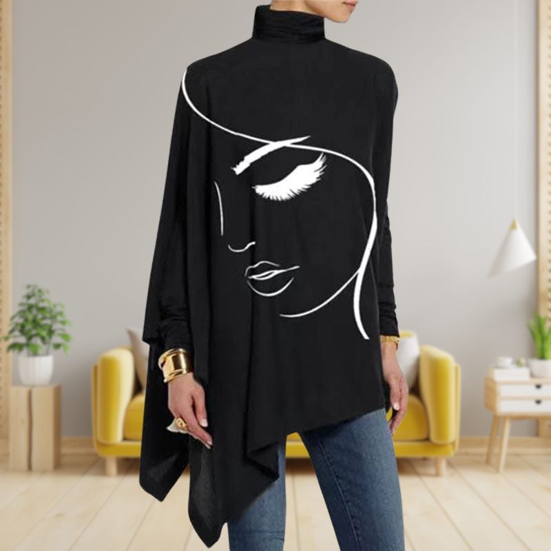Emilia® | Elegante camicia asimmetrica con maniche lunghe