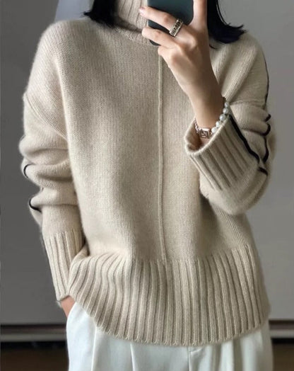 Long Sleeve Turtleneck Cashmere Sweater - BEYOND