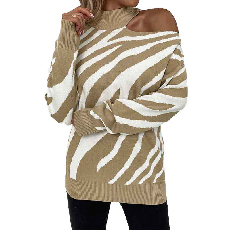 Gray-Womens-Sweaters-Cold-Shoulder-Long-Sleeve-Sweater-Zebra-Striped-Print-Color-Block-Knit-Sweater-Pullover-Tops-K267