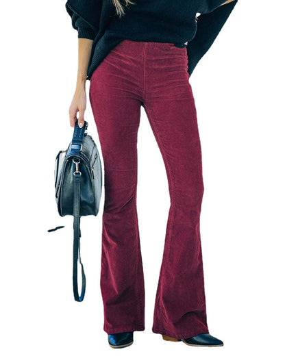 Celeste® | Pantaloni in velluto pettinato con taglio elasticizzato
