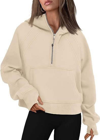 J Adore L Amour Cotton Pocketed Half Zip Pullover Ins Street