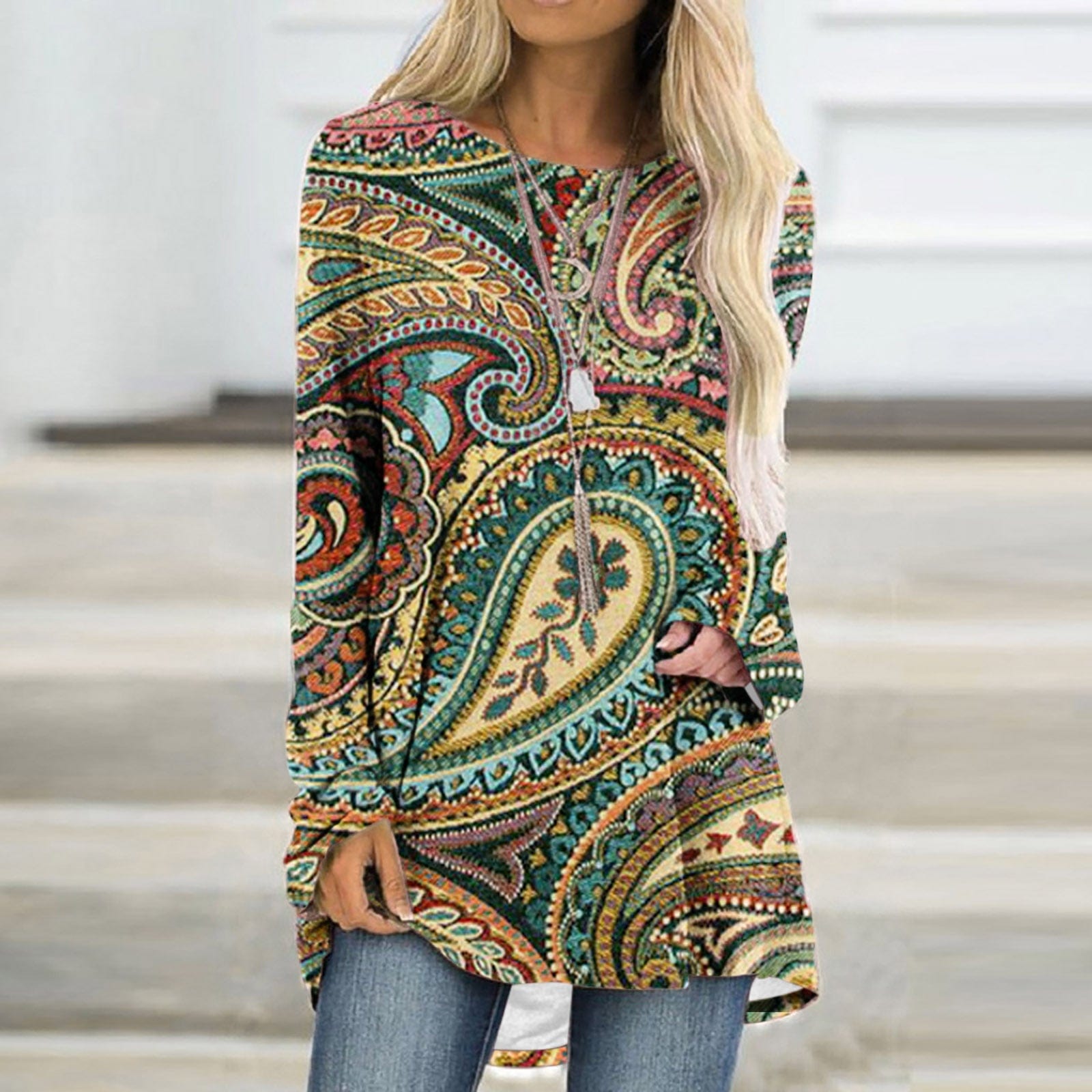 Amanda™ - Eleganter Pullover mit Mandala-Druck