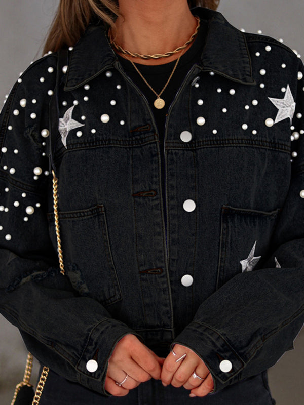 Denim Jackets- Stars & Planets = Galaxy Denim Jacket- - IndioGear.com