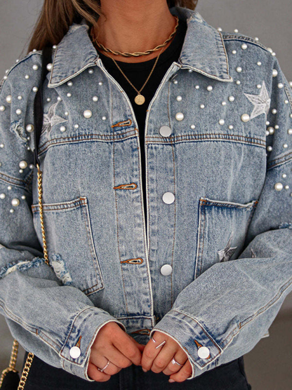 Denim Jackets- Stars & Planets = Galaxy Denim Jacket- - IndioGear.com